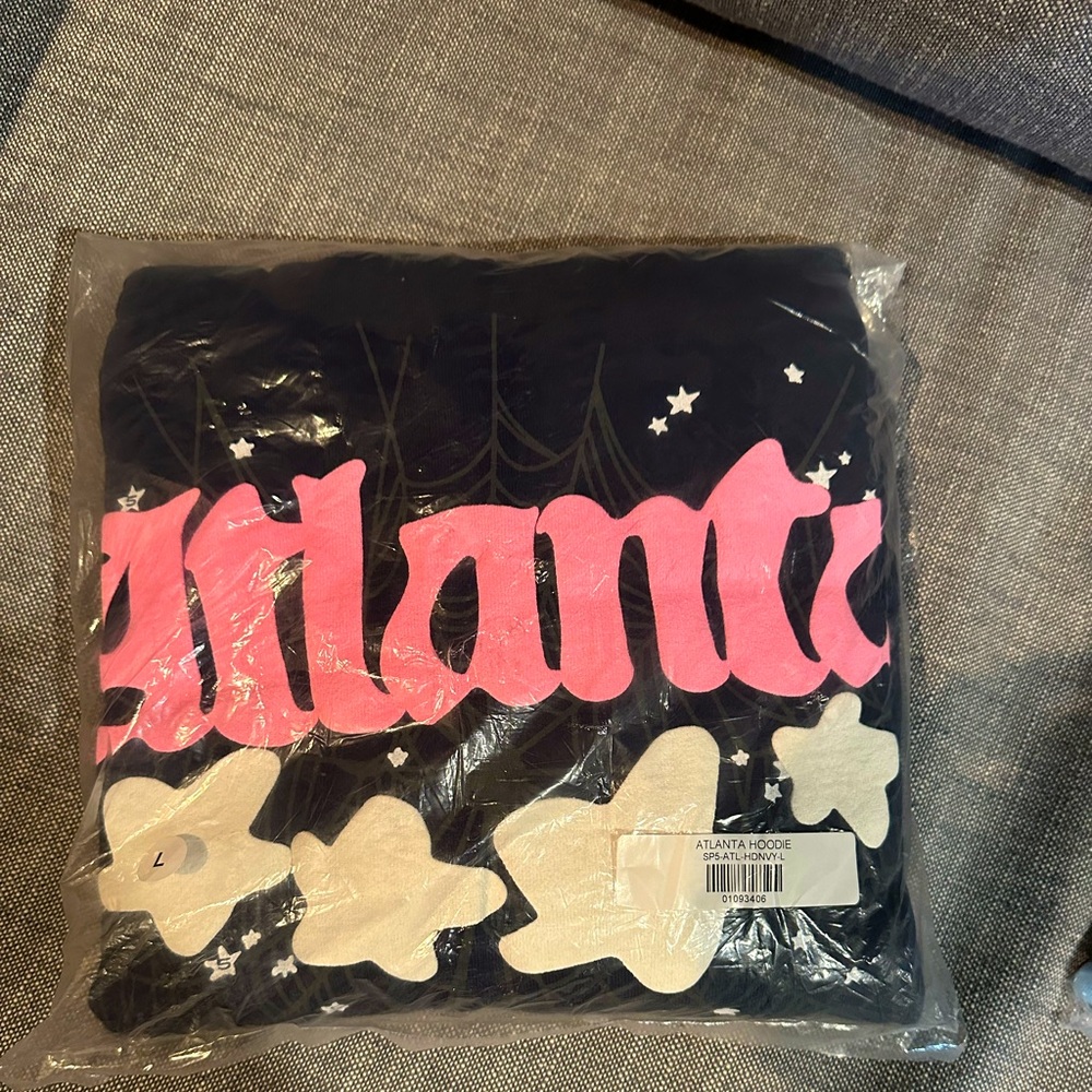 Sp5der Atlanta Navy Hoodie Large